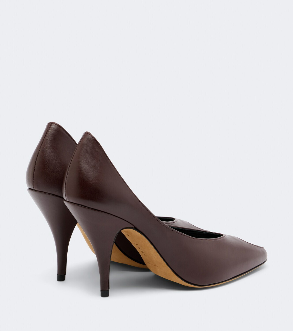 JUDE Icon leather peep-toe pumps