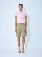 Alexander Wang Frayed Hem Denim Shorts