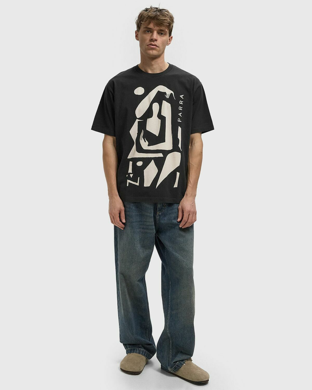 By Parra DETACHED TEE Black Mens Shortsleefe