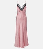 Rixo Alberta floral satin jacquard maxi dress