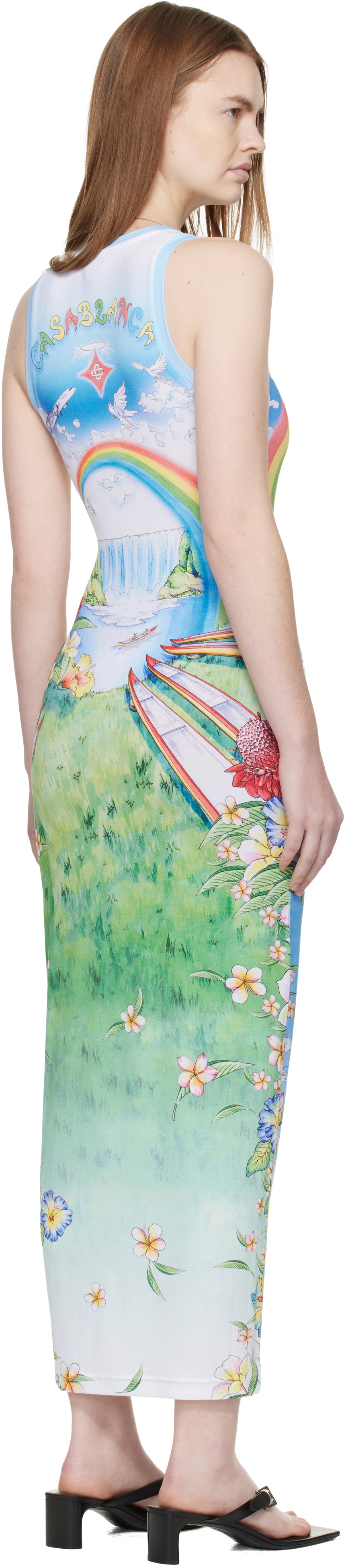 Casablanca Multicolor Graphic Maxi Dress