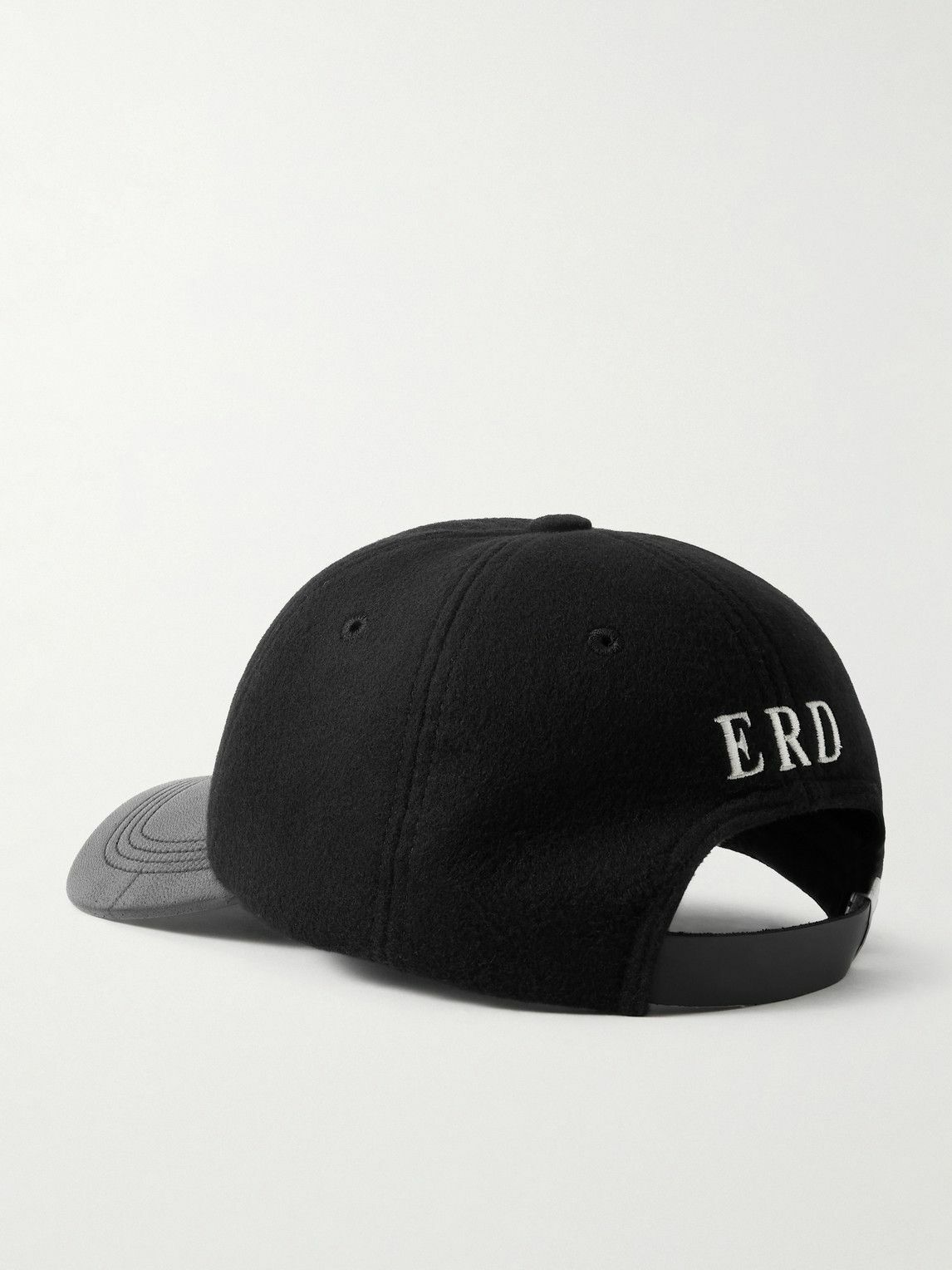 Enfants Riches Déprimés - Lord Kill The Pain Leather-Trimmed Embroidered Wool and Cashmere-Blend Baseball Cap