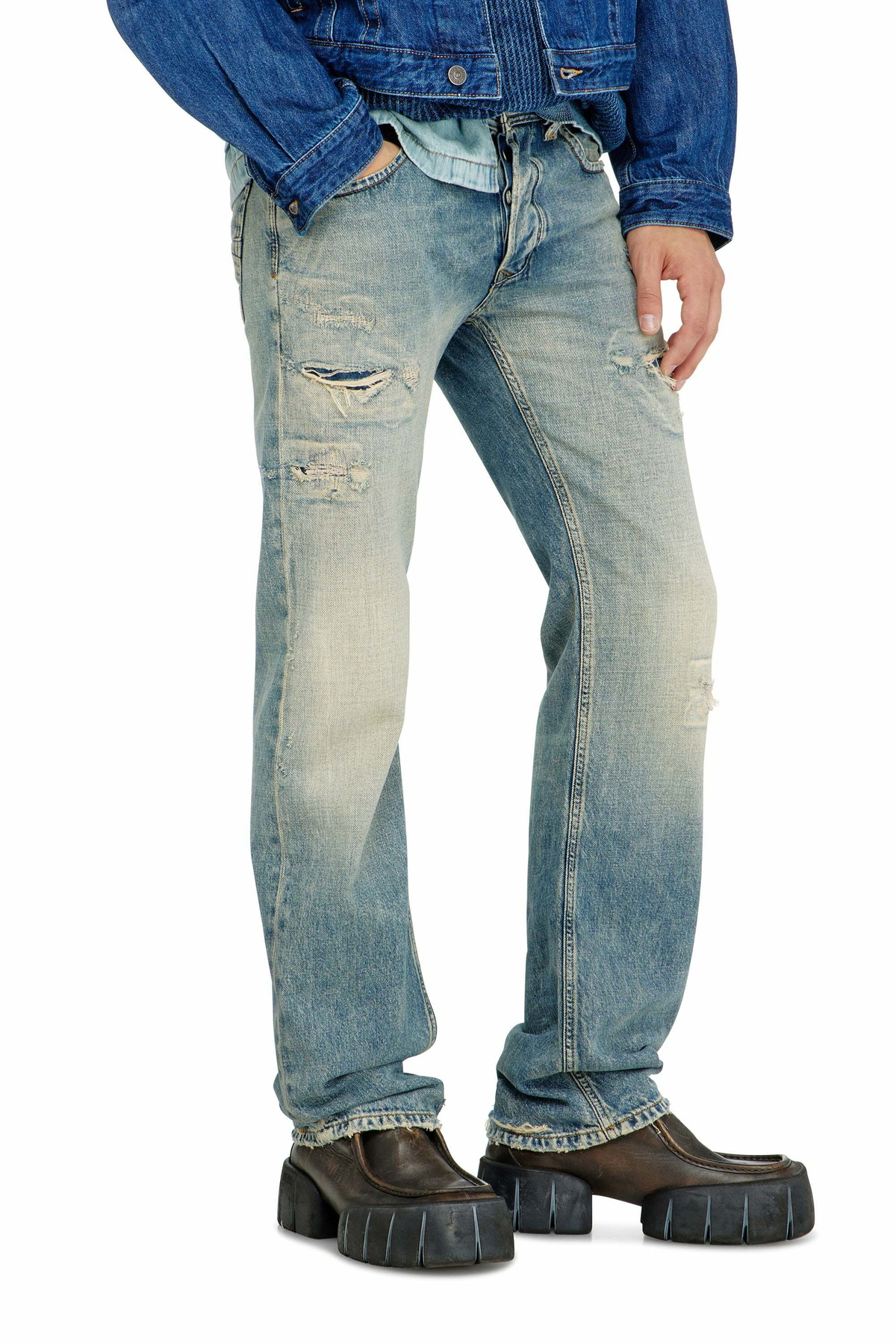 Diesel Regular Jeans Low Waist 1985 Larkee - Jeans Mens in Blue