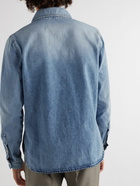 Séfr - Woody Distressed Denim Shirt - Blue