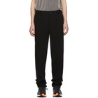 Issey Miyake Men Black Wool Gabardine Trousers