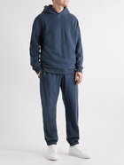 SSAM - Tomo Tapered Cotton and Camel Hair-Blend Sweatpants - Blue