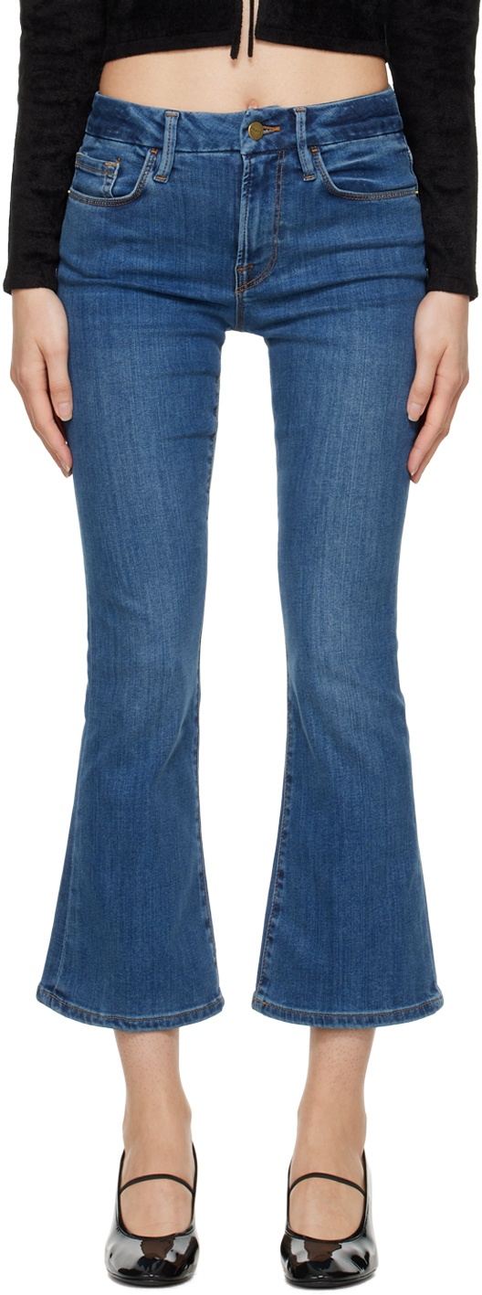 FRAME Blue 'Le Crop Mini Boot' Jeans Frame Denim