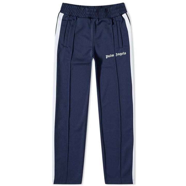 Photo: Palm Angels Men's Taped Track Pant in Navy Blue /White