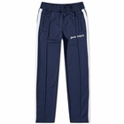 Palm Angels Men's Taped Track Pant in Navy Blue /White