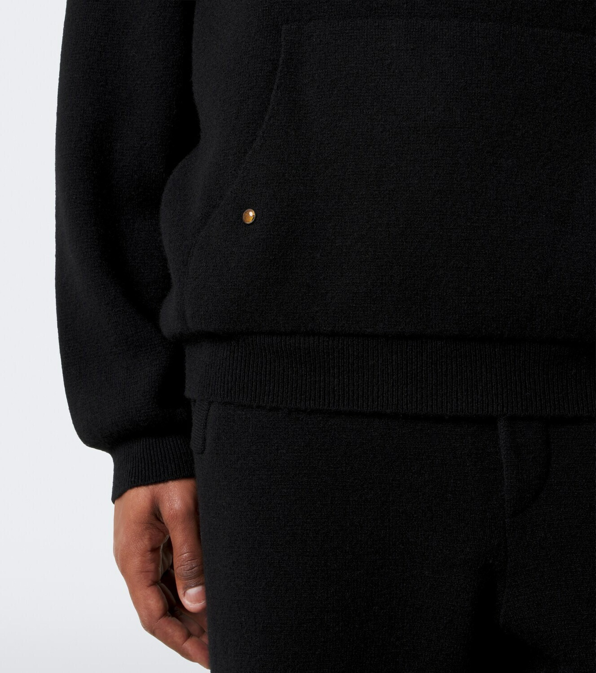 God's True Cashmere Cashmere hoodie with tiger's eye