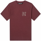 Palm Angels Men's Monogram T-Shirt in Bordeux