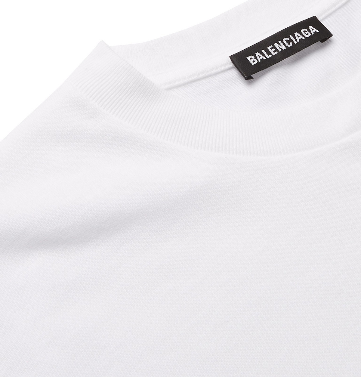 Balenciaga - Logo-Print Cotton-Jersey T-Shirt - White Balenciaga