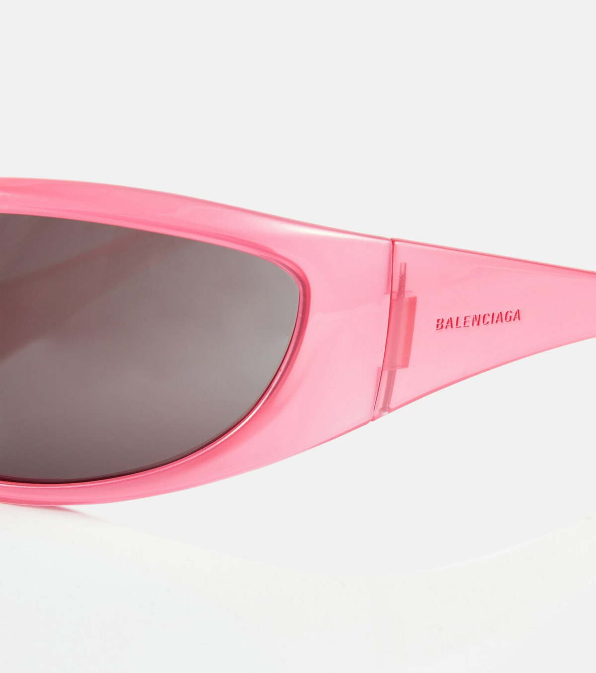 NEW BALENCIAGA BB0252S 002 OVAL PINK GREY WOMEN SUNGLASSES BALENCIAGA Balenciaga Unisex Shield/Wrap Pink Pink Grey Fashion  main image 4