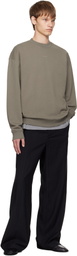 Hugo Taupe Relaxed-Fit Sweatshirt