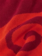 OSTRYA - Swirl Logo-Intarsia Stretch-Knit Beanie