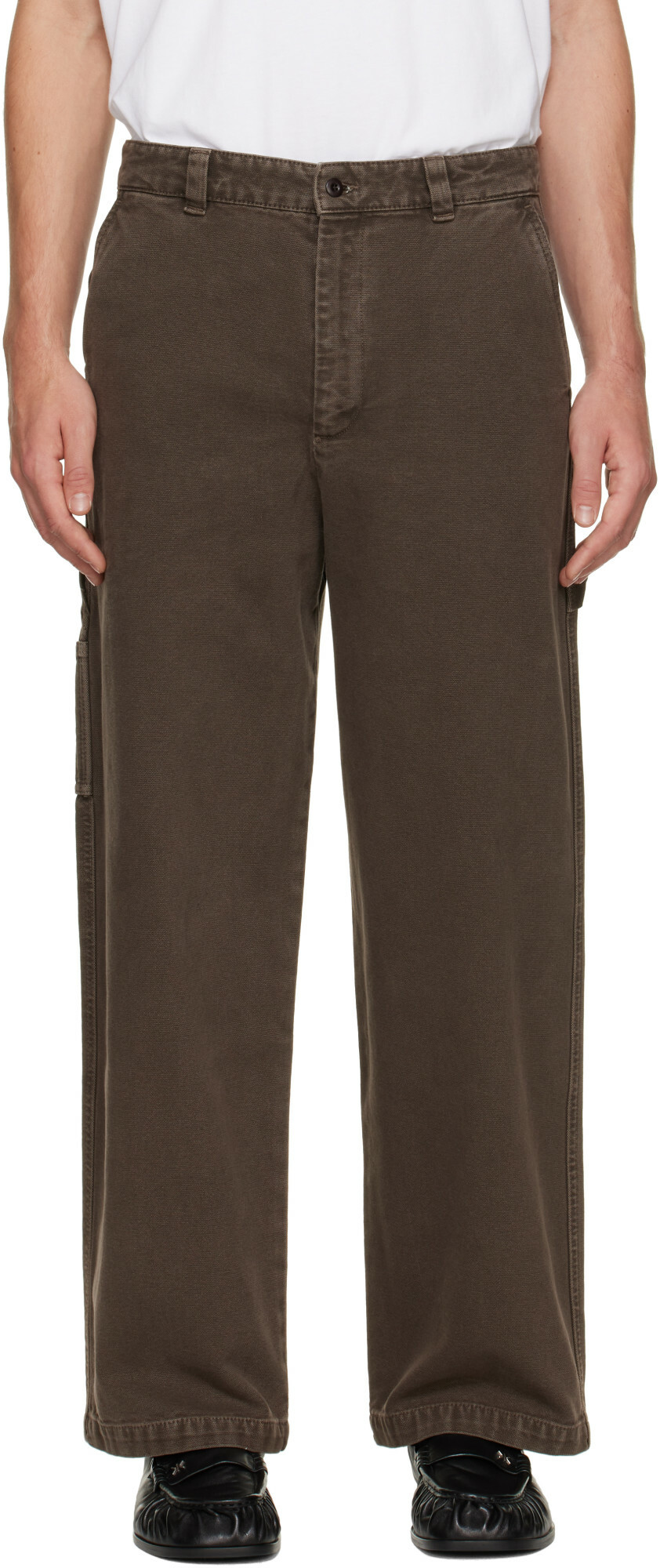 A.P.C. Brown Canvas Carpenter Trousers