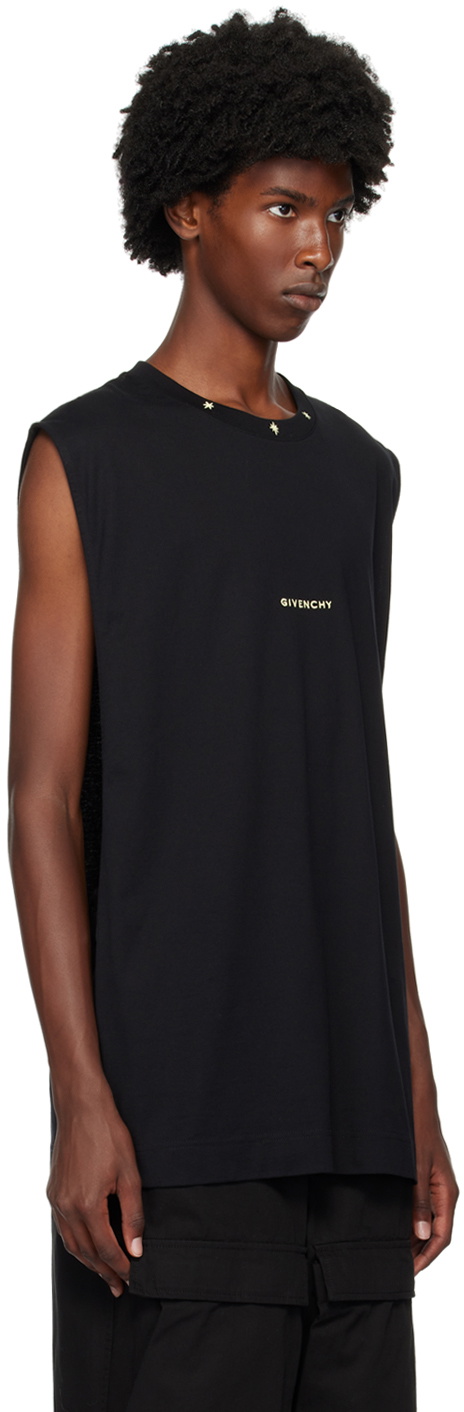 Givenchy Black Embroidered Logo Tank Top