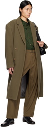 LEMAIRE Khaki Double-Breasted Coat