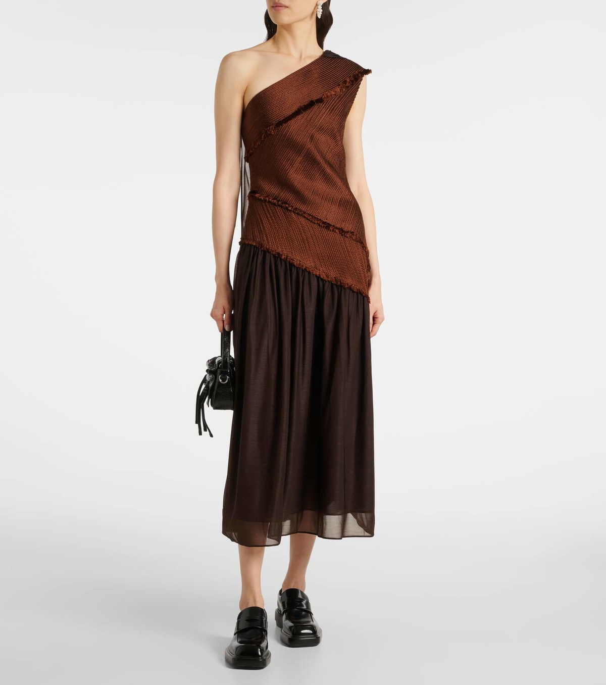 Xu Zhi Asymmetrical draped maxi dress