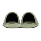 Loewe Green Suede Logo Slippers