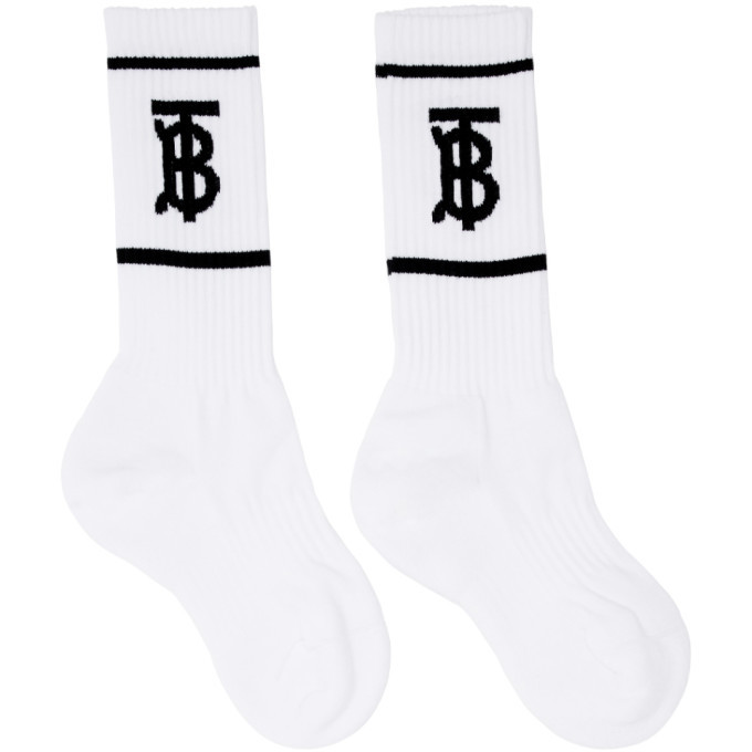 Burberry White Monogram Socks