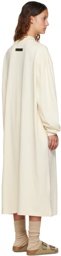 Essentials Off-White Long Sleeve Midi Dress