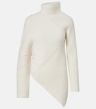 Alaïa Asymmetric wool and cashmere sweater