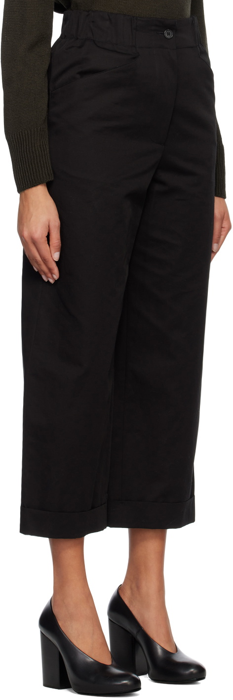 Margaret Howell Black Cropped Trousers