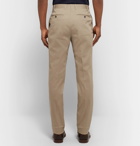 Canali - Dark-Beige Kei Slim-Fit Tapered Stretch-Cotton Twill Suit Trousers - Beige