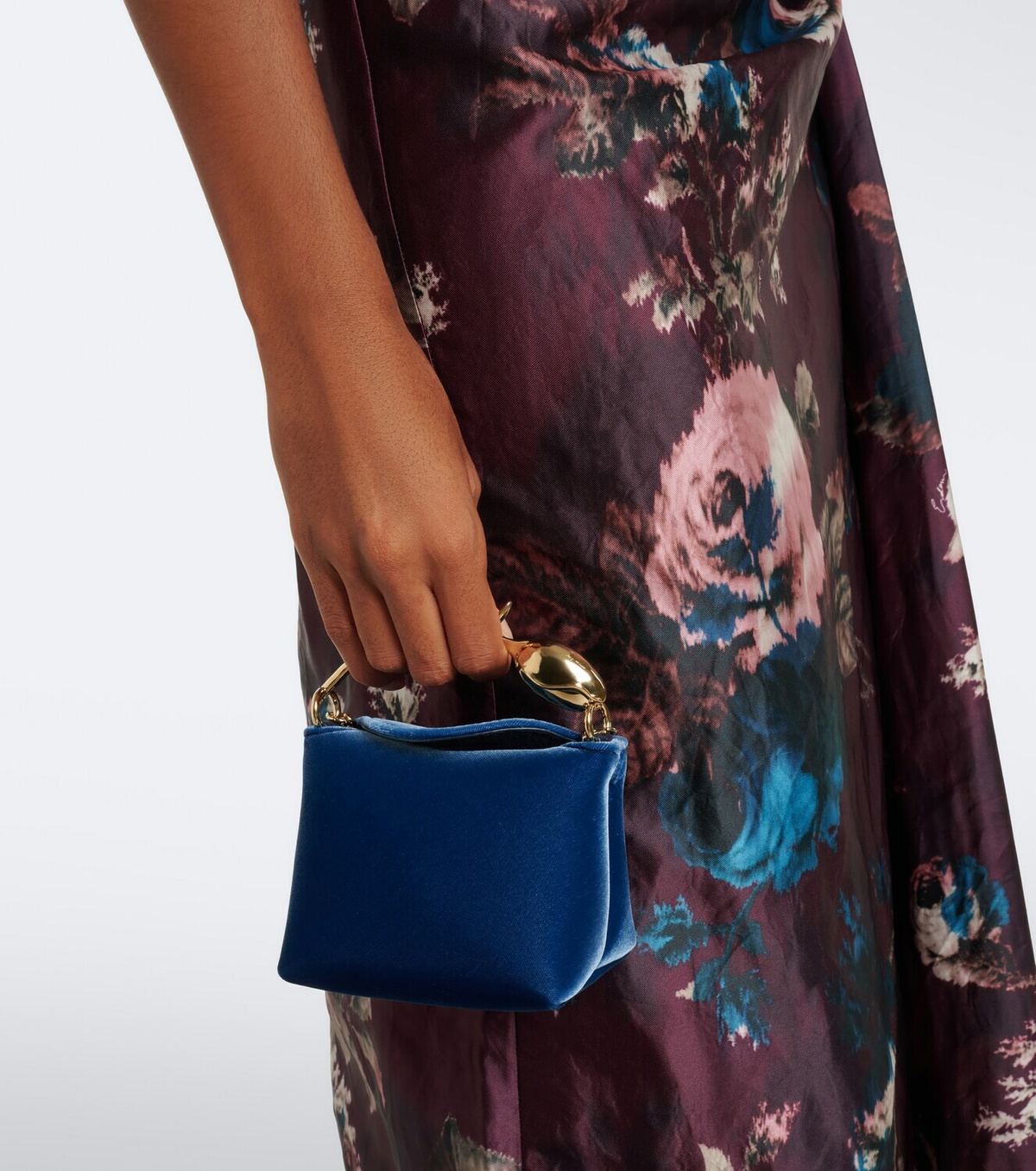 Erdem Bloom Micro velvet top-handle bag