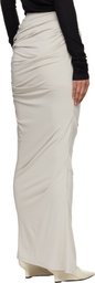 Entire Studios Off-White Drape Maxi Skirt
