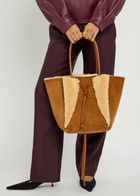 Gabriela Hearst Marija Shearling and Suede Tote bag - Tan - One Size