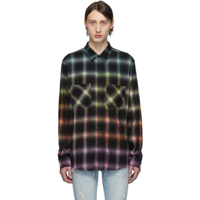 Amiri Multicolor Ombre Plaid Shirt Amiri