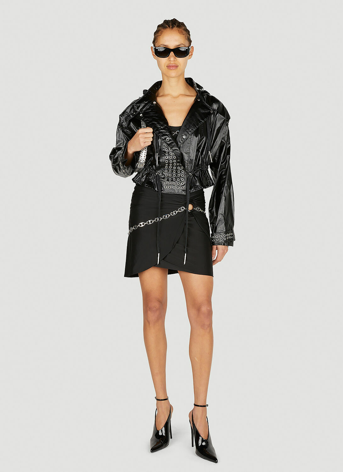 Rabanne Eyelet Biker Jacket