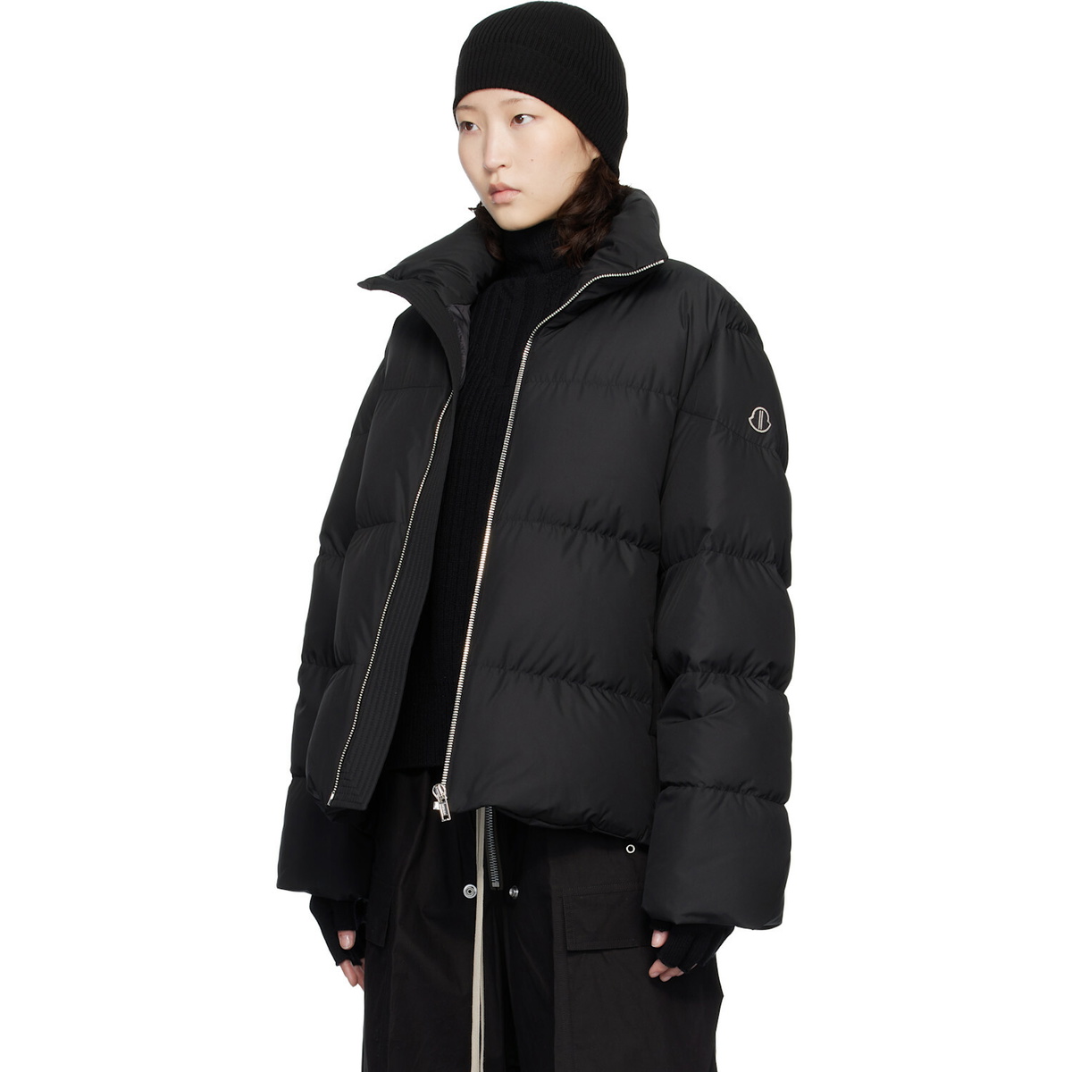 Rick Owens Moncler + Rick Owens Black Cyclopic Down Jacket