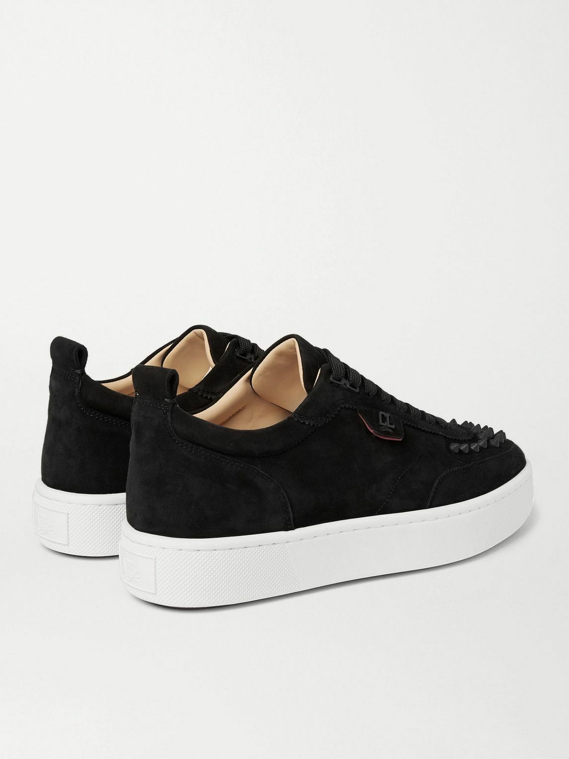 Christian Louboutin*Happyrui スエード製スパイクスニーカー Christian Louboutin - Happyrui Spiked Suede Sneakers - Black