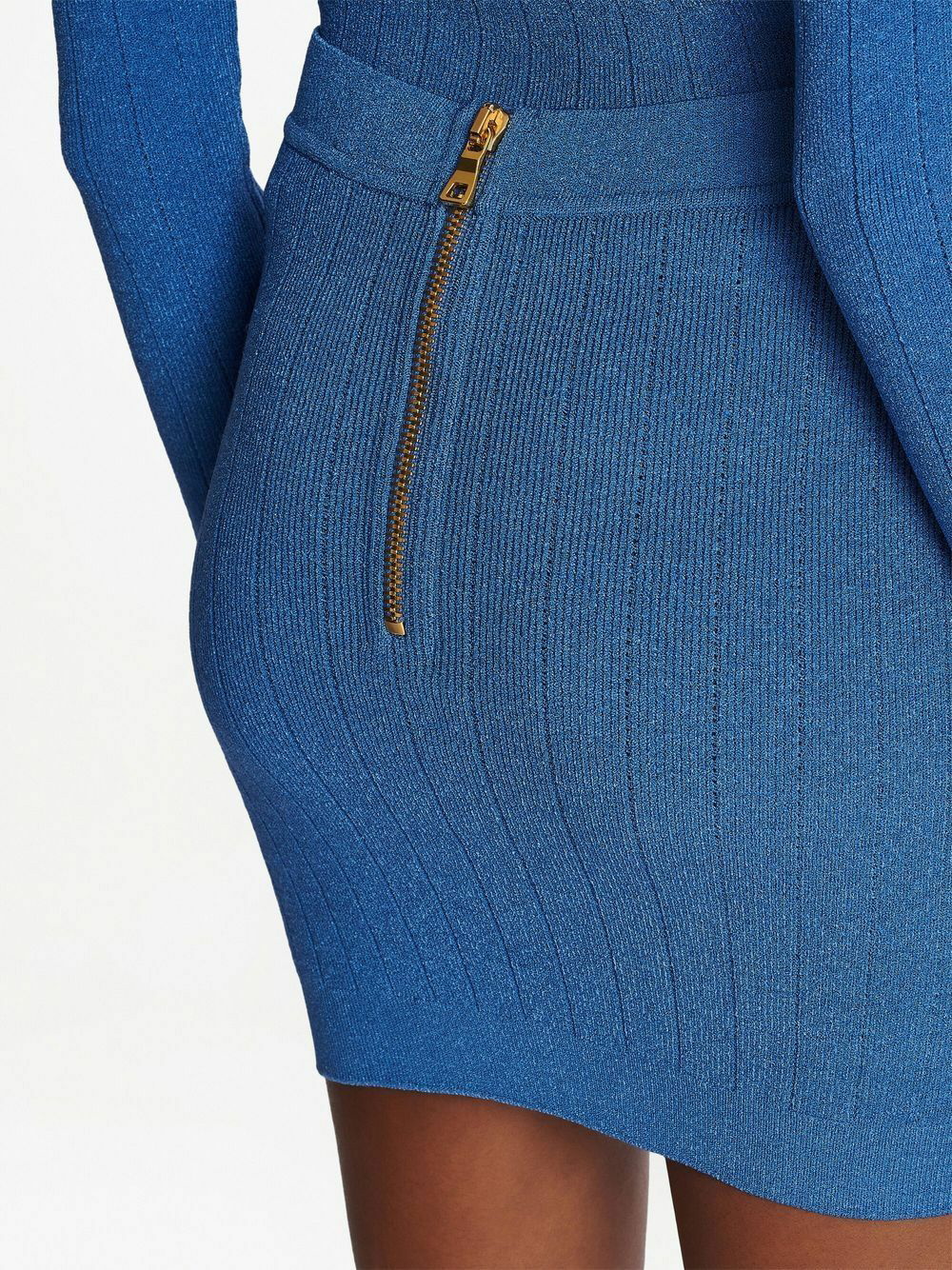BALMAIN - Button-embossed Wool Mini Skirt