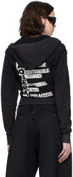 VAQUERA Black Inside Out Twisted Hoodie