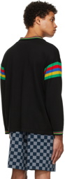 Bode Black Knit Cycling Polo