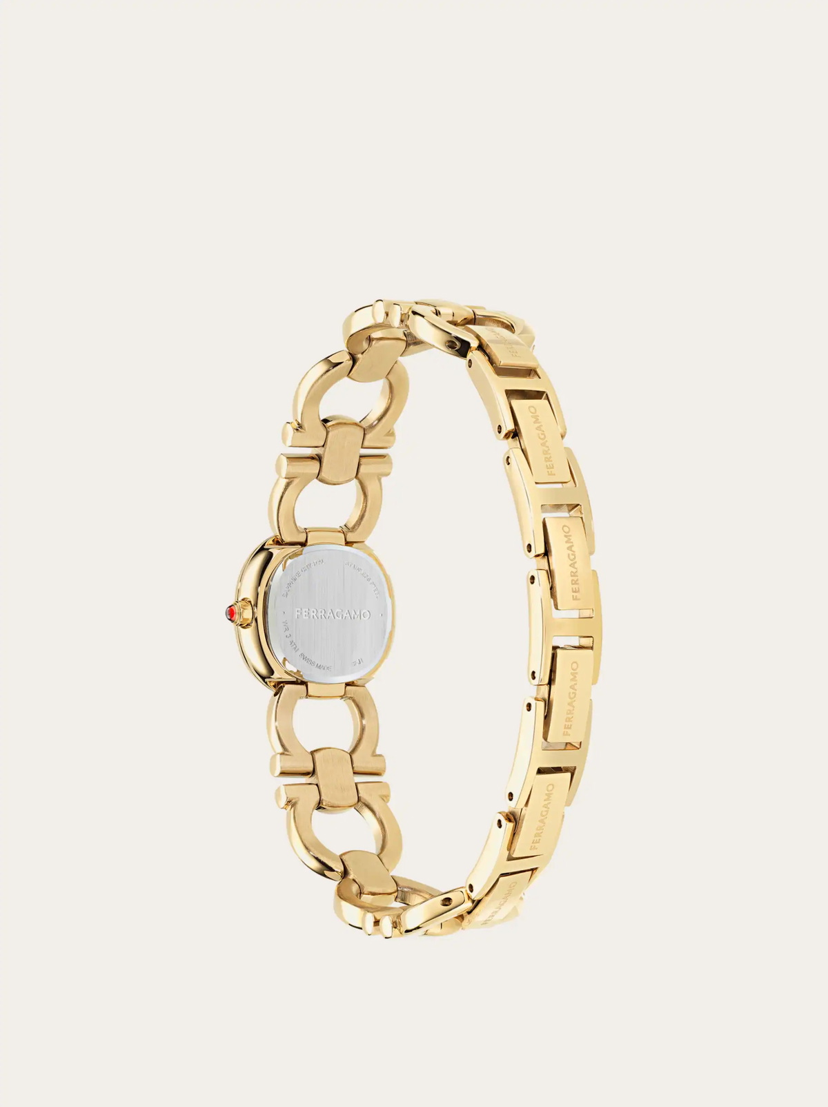 Ferragamo Womens Double Gancini Mini watch in Yellow