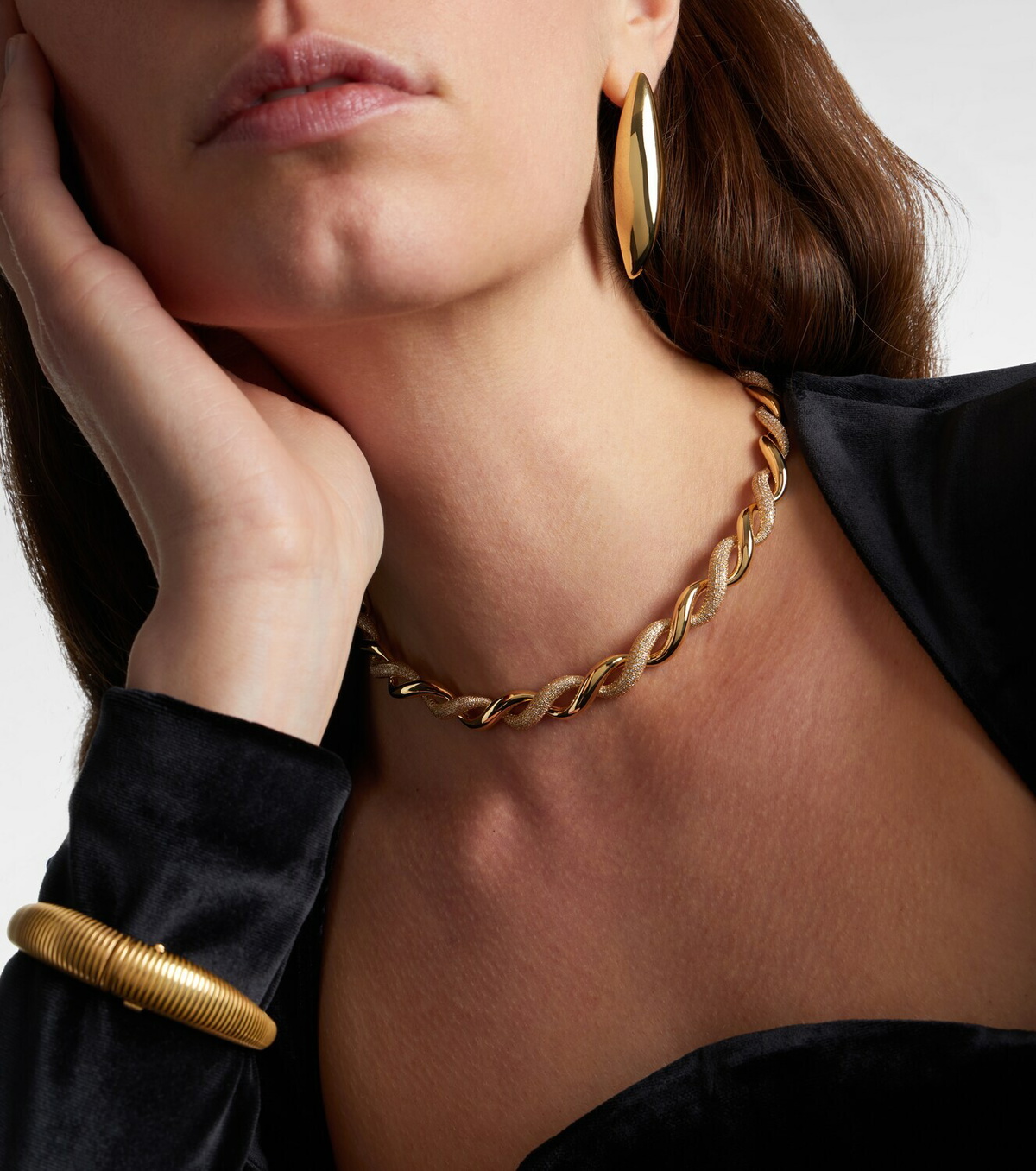 Shay Jewelry 18kt gold (750/1000) necklace with diamonds
