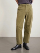 Nili Lotan - Carpenter Straight-Leg Cropped Cotton-Blend Twill Trousers - Green
