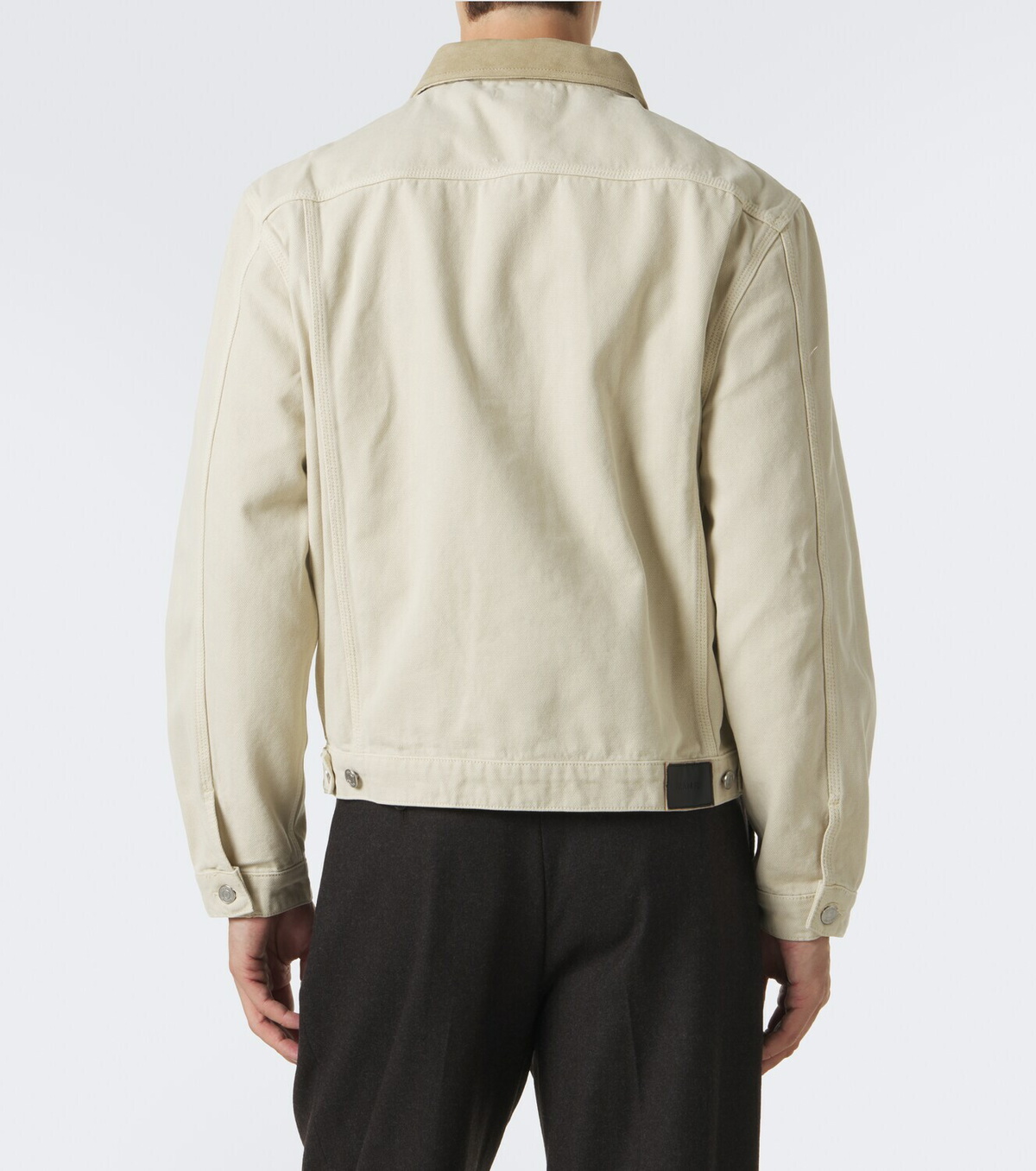 Frame Suede-trimmed cotton field jacket