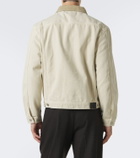 Frame Suede-trimmed cotton field jacket