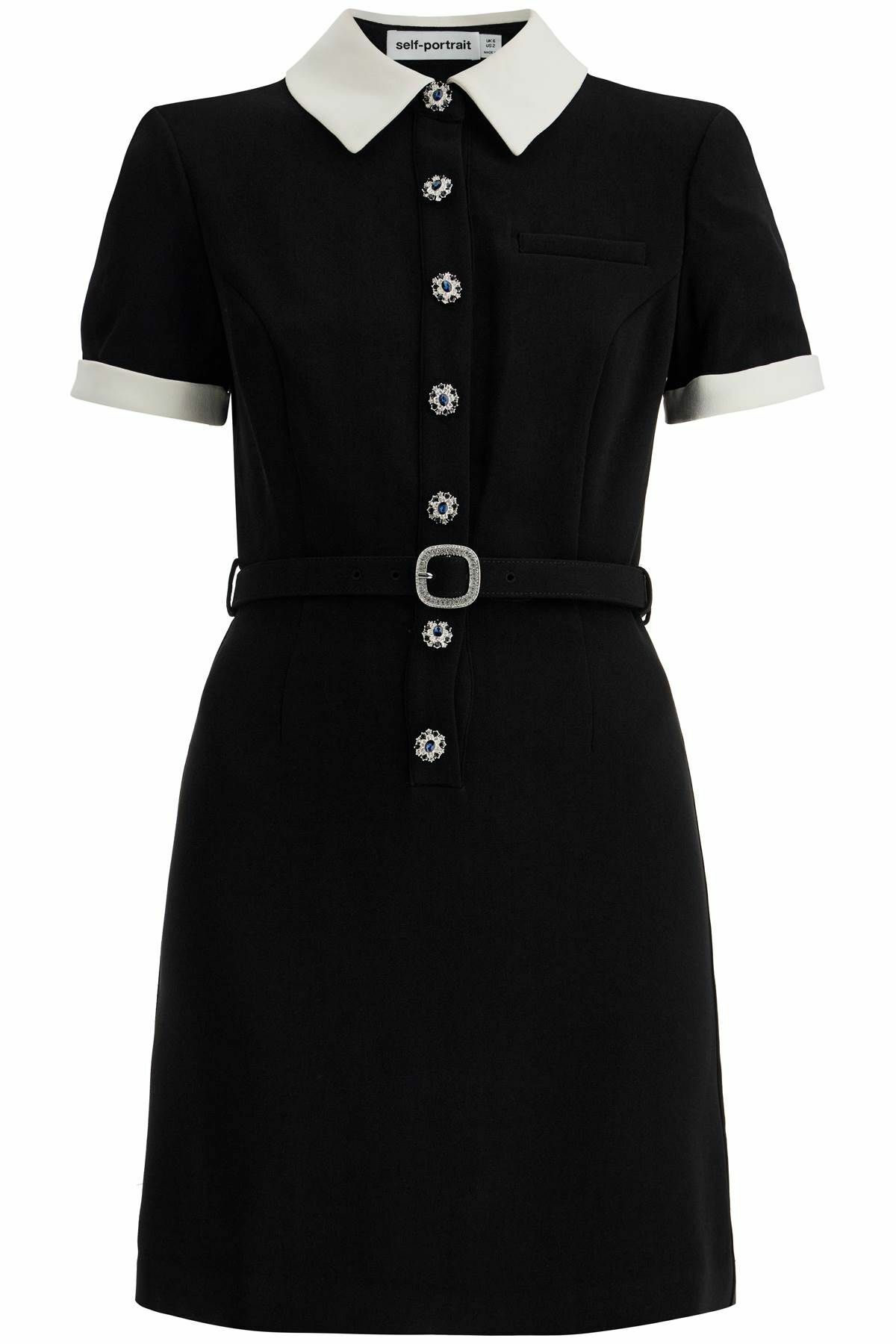 self portrait black white dress Self-Portrait | POLKA DOT TAFFETA MIDI DRESS - CREAM main image 0