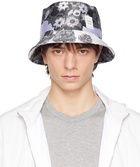 Thom Browne Gray Jacquard Bucket Hat