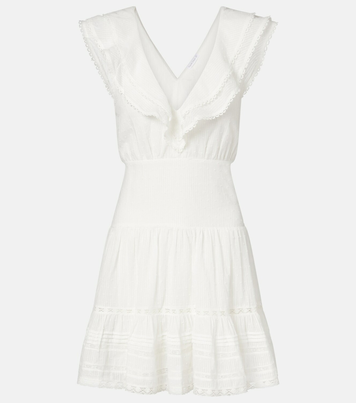 Poupette St Barth Della ruffled cotton minidress