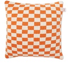 Goods of May Sidney Checkerboard Cushion in Orange