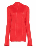 Jade Cropper Slit-Detail Knitted Top