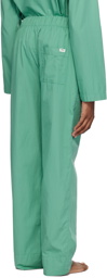 Tekla Green Drawstring Pyjama Pants
